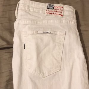 True Religion white skinny jeans